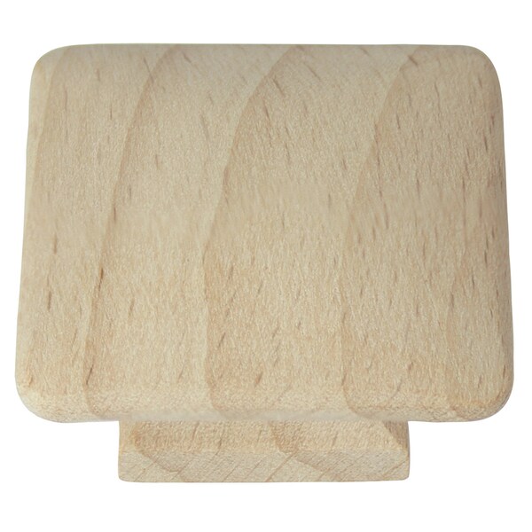 Laurey 1 1/2" Au Natural Wood Square Knob - 32301