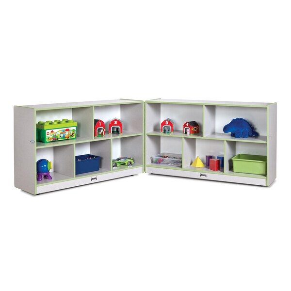 Jonti-Craft Rainbow Accents Low Mobile Fold-n-Lock, Key Lime Green - 0292JCWW130