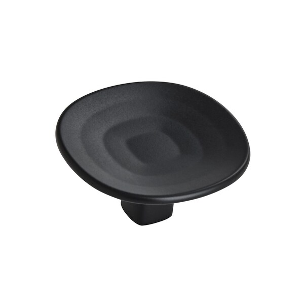 Amerock Concentric 1-9/16 in 40 mm Diameter Matte Black Cabinet Knob - BP36810MB