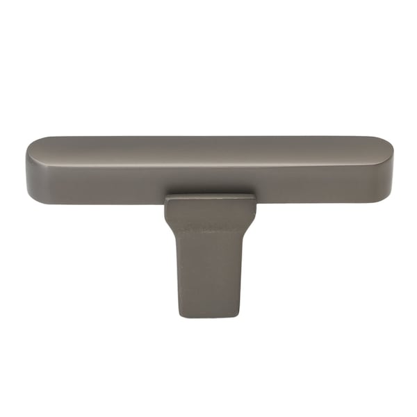 Gliderite Hardware 2-1/4 in. Center to Center Solid Flat T Knob Graphite Gray - 4842-T-GPH-1