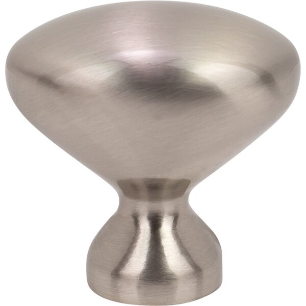Designperfect 1-1/4 Overall Length Oval Cabinet Knob, Brushed Satin Nickel, 25PK - DPA25B7KSNB