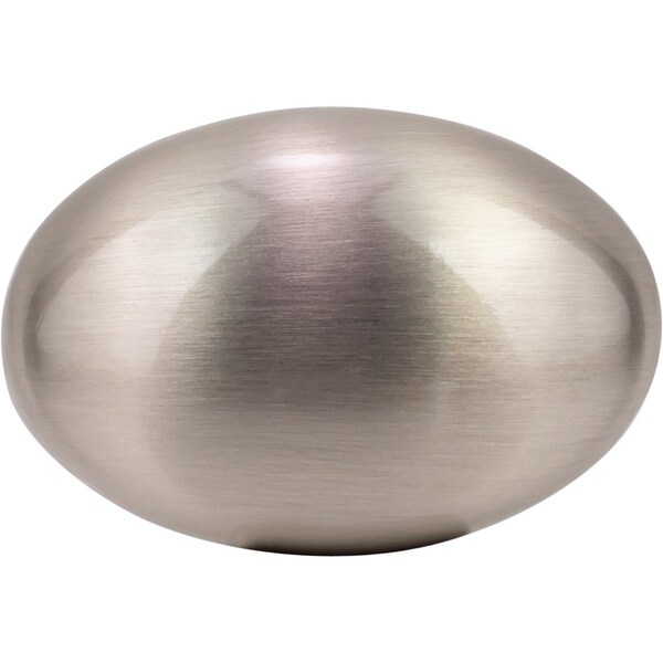 Designperfect 1-1/4 Overall Length Oval Cabinet Knob, Brushed Satin Nickel, 25PK - DPA25B7KSNB