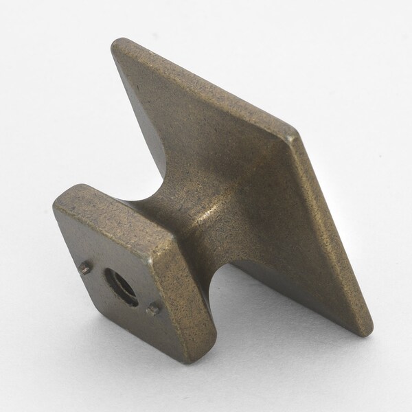Gliderite Hardware 1-3/8 in. Antique Brass Modern Square Cabinet Knob, 5PK - 5101-AB-5