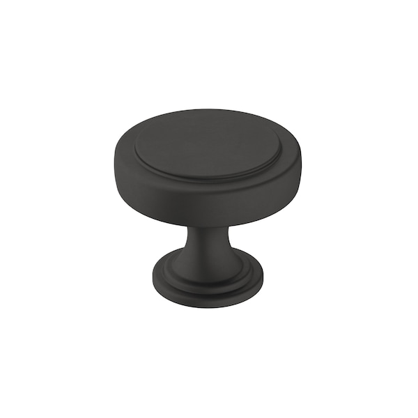 Amerock Exceed 1-1/2 in 38 mm Diameter Matte Black Cabinet Knob - BP36880FB