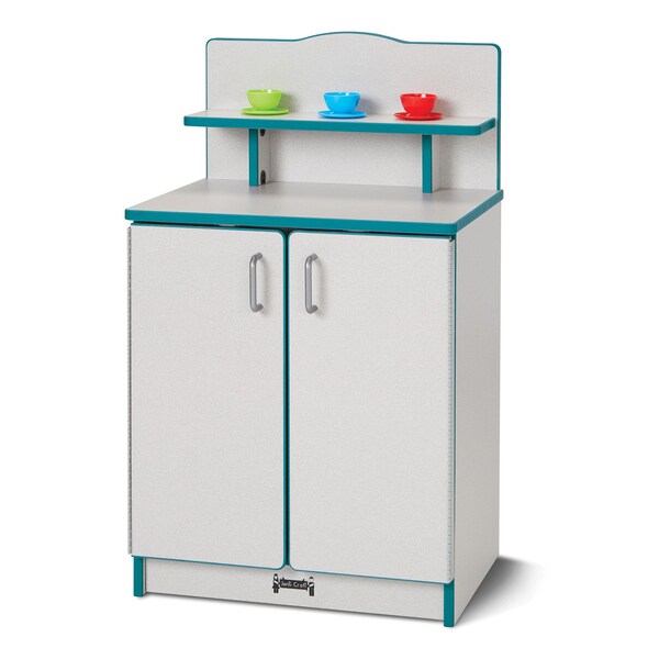 Jonti-Craft Rainbow Accents Culinary Creations Kitchen Cupboard, Teal - 2407JCWW005