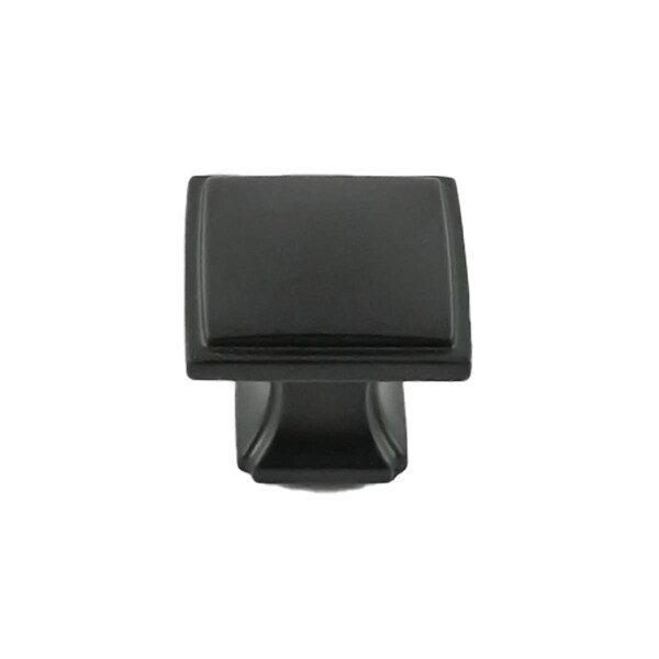 Gan Eden 1.25 in. Square Knob, Matte Black - GA1542515