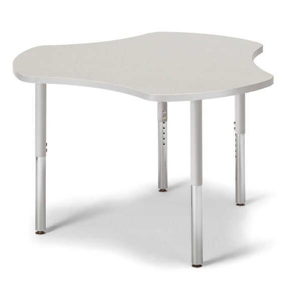 Jonti-Craft Berries Collaborative Hub Table, 44 in. x 47 in., Freckled Gray/Gray - 6311JCS000