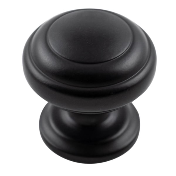 Belwith Products Belwith 1.25 in. dia. Knob with Screws, Matte Black - BWP2283 MB