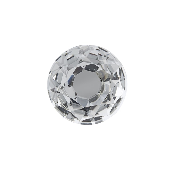 Richelieu 1 3/16 in (30 mm) Chrome, Clear Contemporary Cabinet Knob - BP2828023014011