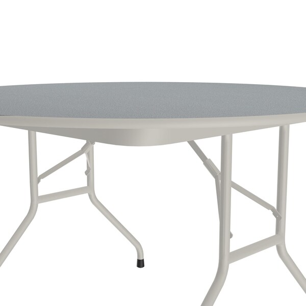 Correll Round Commerical Folding Utility Table, 48" Dia. W, 29" H, High Pressure Laminate Top, Gray Granite - CF48PX-15
