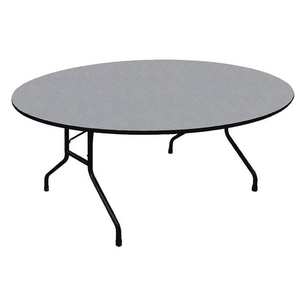 Correll Round Commerical Folding Utility Table, 48" Dia. W, 29" H, High Pressure Laminate Top, Gray Granite - CF48PX-15