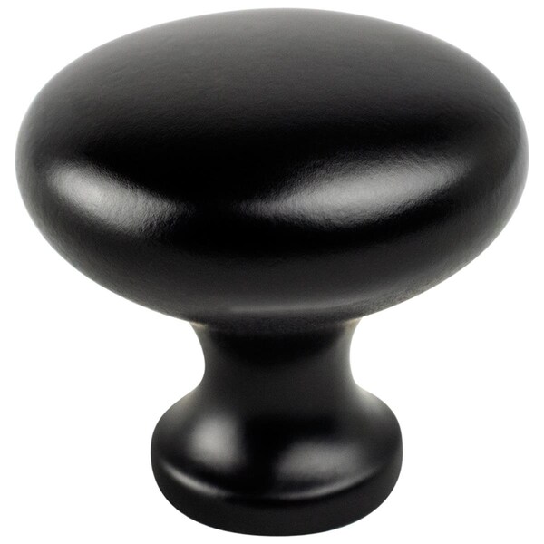 Berenson 1.125 in. Traditional Advantage Four Round Knob, Matte Black - BE9132 1055