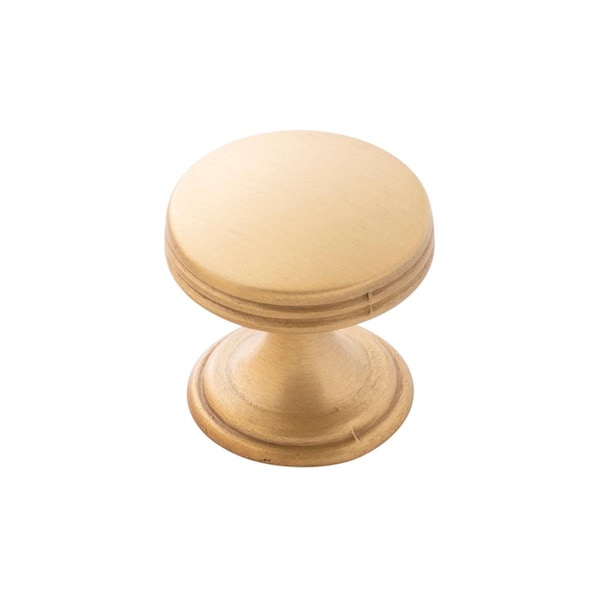 Gan Eden Knob with Screws, Brushed Gold Brass - GA1557752