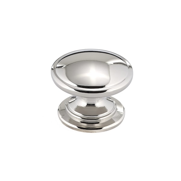 Richelieu 1 1/4 in (32 mm) Polished Nickel Traditional Cabinet Knob - BP80980180