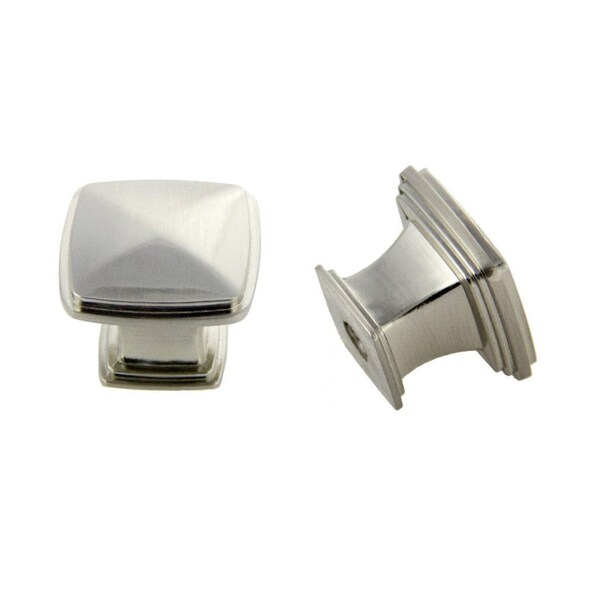 Pride Industrial 1-1/4in Square Cabinet Knob Satin Nickel Finish - K81091SN
