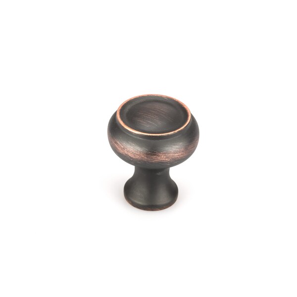 Richelieu 1 3/16 in (30 mm) Brushed Oil-Rubbed Bronze Traditional Metal Cabinet Knob - BP5120530BORB