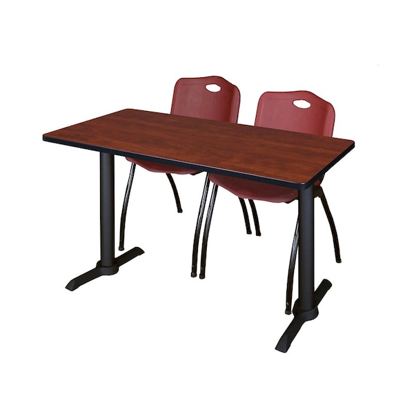 Cain Rectangle Tables > Training Tables > Cain Training Table & Chair Sets, 48 W, 24 L, 29 H, Cherry - MTRCT4824CH47BY