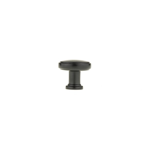 Richelieu 1 11/32 in (34 mm) Matte Black Contemporary Cabinet Knob - BP872634900