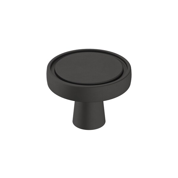 Amerock Destine 1-3/8 in 35 mm Diameter Matte Black Cabinet Knob - BP36857FB