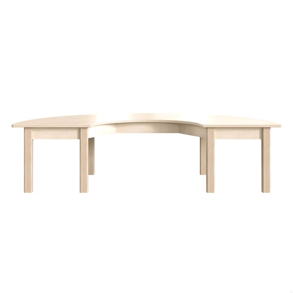 Flash Furniture 29.5 in W, 59 in L, 14.5 in H, Beechwood, Birch Plywood, Beech - MK-ME088013-GG