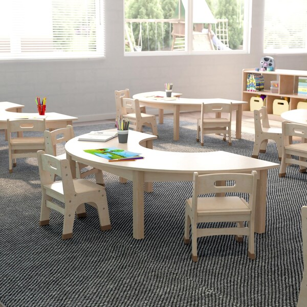 Flash Furniture 29.5 in W, 59 in L, 14.5 in H, Beechwood, Birch Plywood, Beech - MK-ME088013-GG