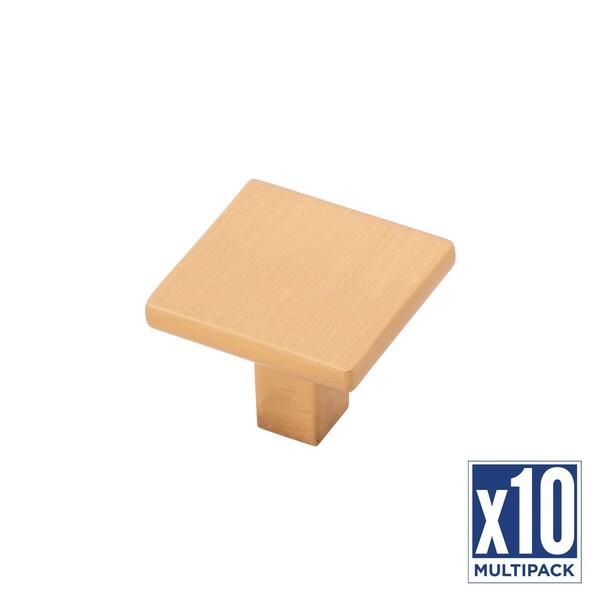 Hickory Hardware Knob 1-1/4 Inch Square, 10PK - HH075341-BGB-10B