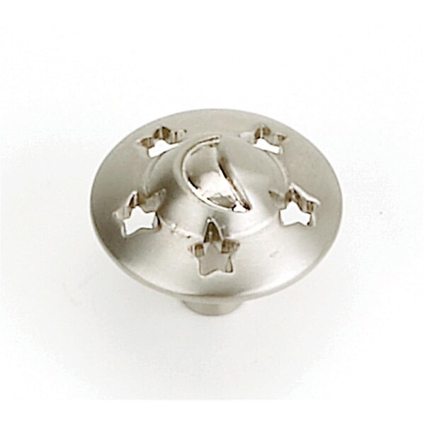 Grilltown 1.25 in. Celestials Knob - Brushed Satin Nickel - GR536928