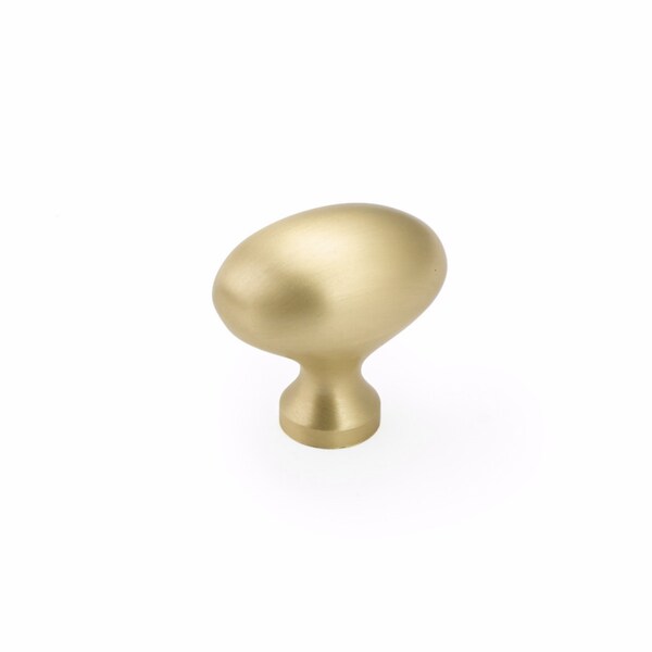 Schaub 1-1/4in Country Traditional Cabinet Knob Satin Brass Finish - 711-SB