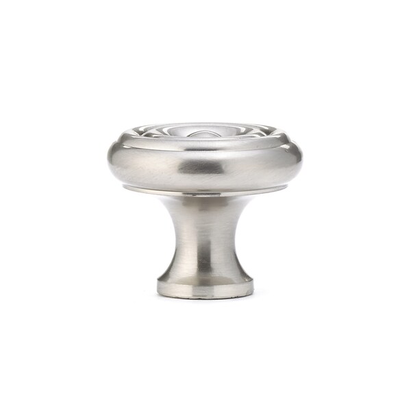Richelieu 1 1/4 in (32 mm) Brushed Nickel Traditional Brass Cabinet Knob - BP1430195