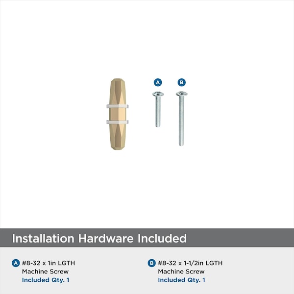 Amerock London 2-1/2 in 64 mm Length Golden Champagne/Polished Chrome Cabinet Knob - BP36647BBZ26