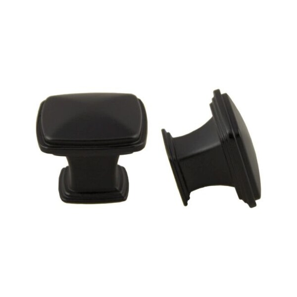 Crown 1-1/4" Square Cabinet Knob Matte Black Finish - CHK81091BK