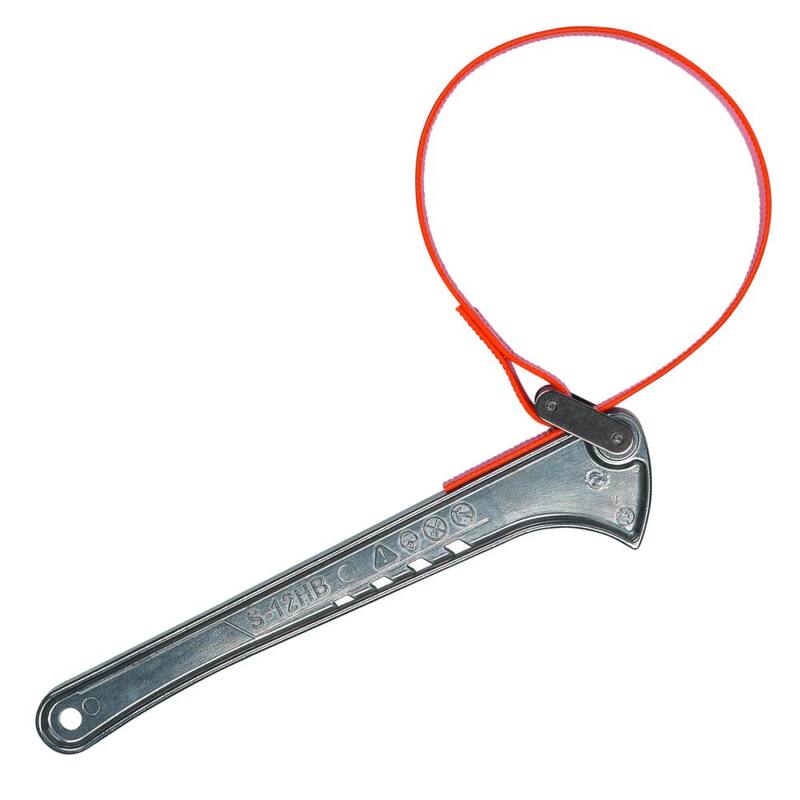 Herramienta Klein Tools 1-1/2 pulg. a 5 pulg., 12 pulg. Llave de correa Grip-It, Mango - S12HB