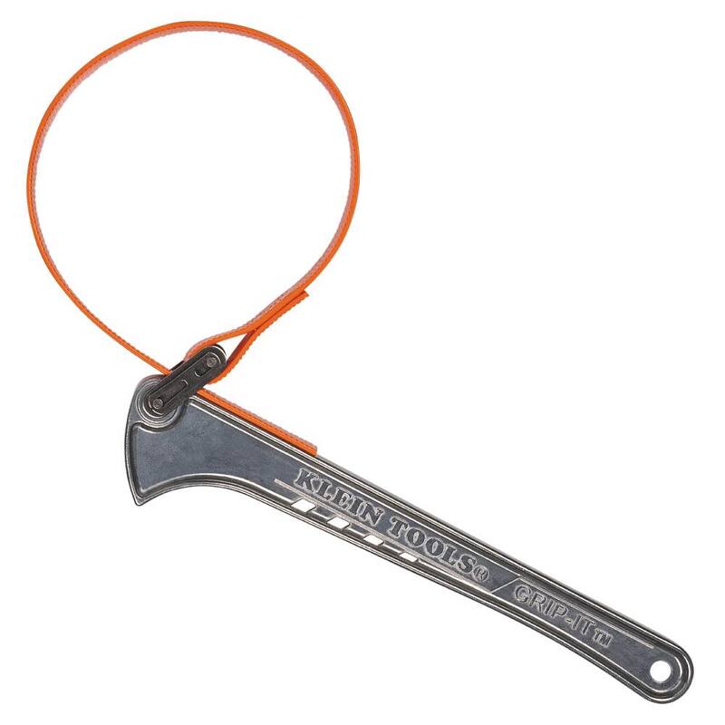 Herramienta Klein Tools 1-1/2 pulg. a 5 pulg., 12 pulg. Llave de correa Grip-It, Mango - S12HB