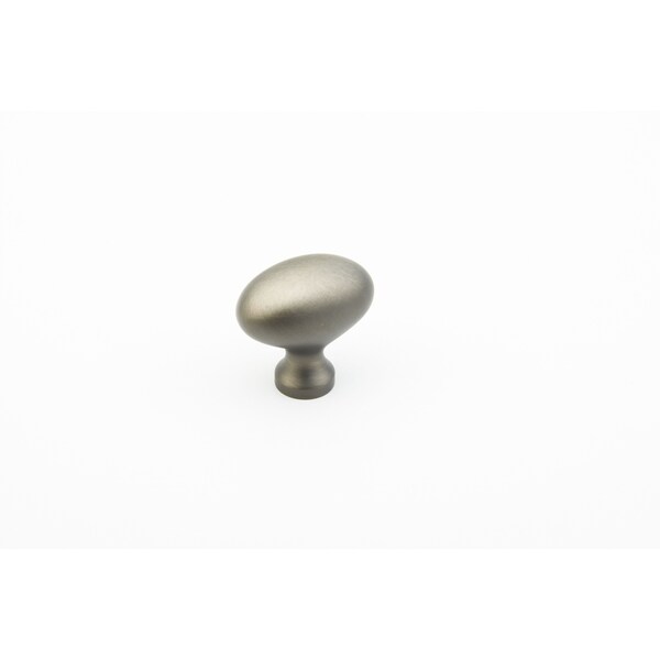 Schaub 1-3/8in Oval Country Traditional Cabinet Knob Antique Nickel Finish - 719-AN