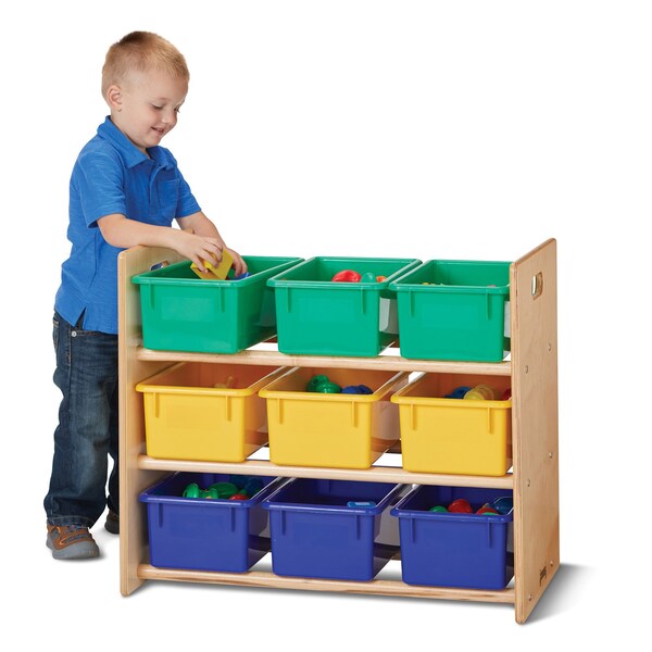 Jonti-Craft Cubbie-Tray Storage Rack, with Colored Cubbie-Trays - 0710JC