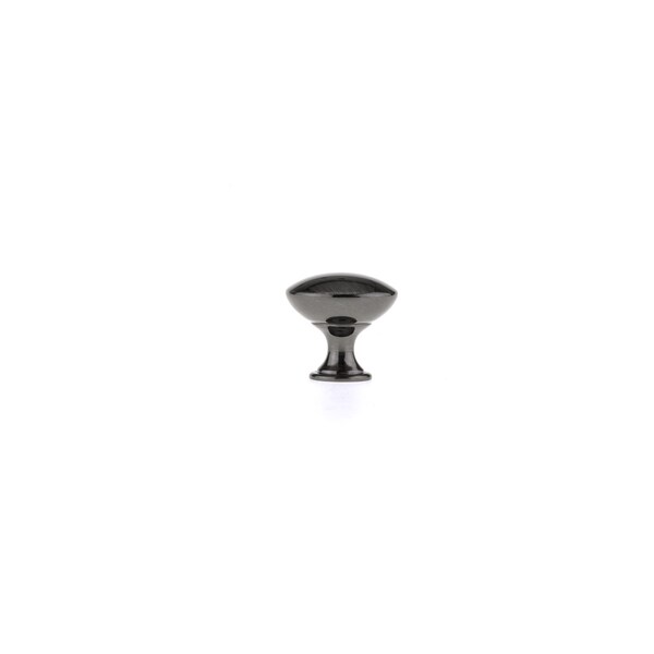 Richelieu 31/32 in (25 mm) Black Stainless Steel Contemporary Cabinet Knob - BP904125169