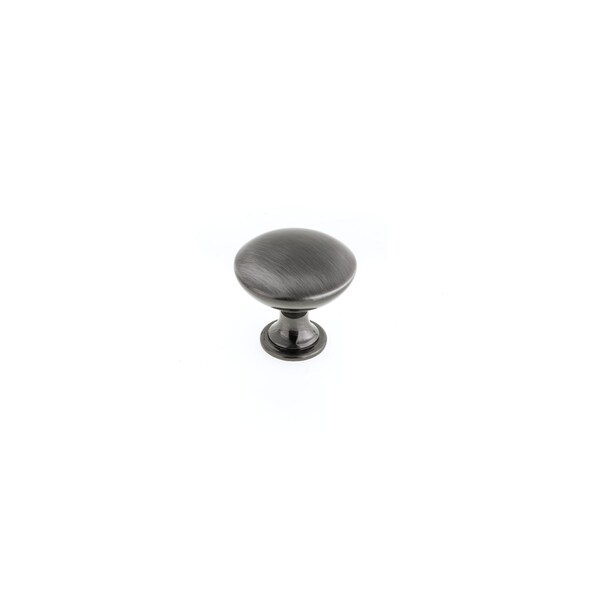 Richelieu 31/32 in (25 mm) Black Stainless Steel Contemporary Cabinet Knob - BP904125169