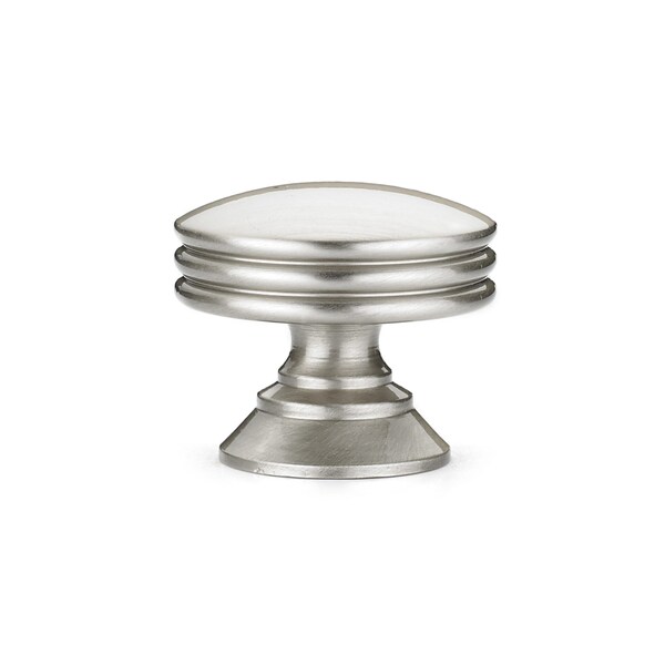 Richelieu 1 3/16 in (30 mm) Brushed Nickel Contemporary Metal Cabinet Knob - BP356011195