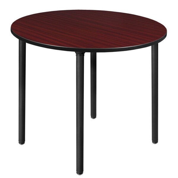 Regency Kee Folding Tables, 48 W, 48 L, 29 H, Wood, Metal Top, Mahogany - TBF48RNDMHBK