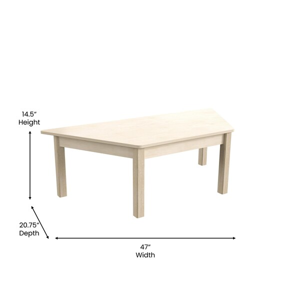 Flash Furniture 20.75 in W, 47 in L, 14.5 in H, Beechwood, Birch Plywood, Beech - MK-ME088016-GG