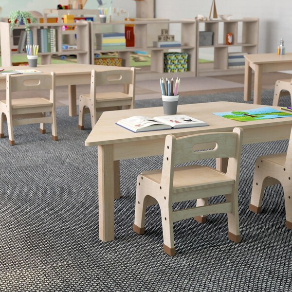 Flash Furniture 20.75 in W, 47 in L, 14.5 in H, Beechwood, Birch Plywood, Beech - MK-ME088016-GG