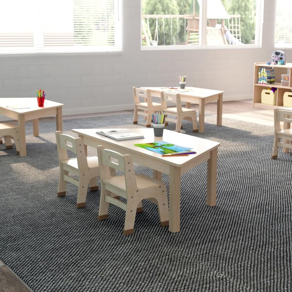 Flash Furniture 20.75 in W, 47 in L, 14.5 in H, Beechwood, Birch Plywood, Beech - MK-ME088016-GG