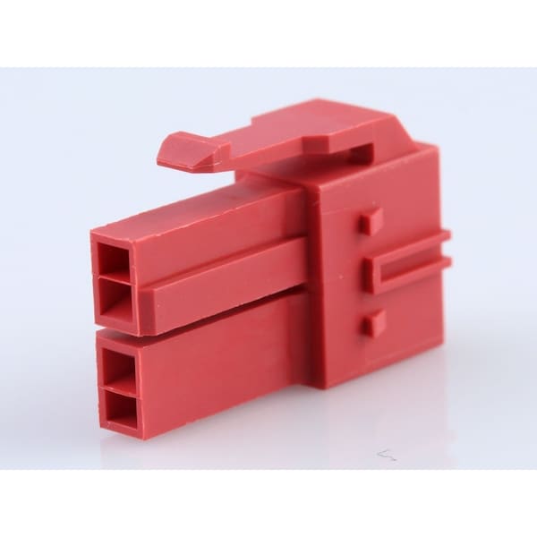 Vivienda receptáculo Molex CP-6.5, Capacidad de resistir al alambre incandescente, paso de 6.50mm, doble fila, 2 circuitos, rojo - 1512072209
