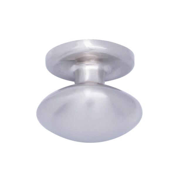 South Main Hardware Football Cabinet Knob, 1.38" Diameter, Satin Nickel, 25PK - SH844-SN-25