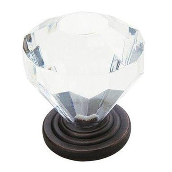 Amerock Amerock 14303ORB 1.25 in. Knob - Crystal-Oil Rubbed Bronze - A14303 ORB