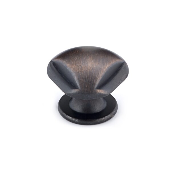 Richelieu 1 5/16 in (33 mm) Brushed Oil-Rubbed Bronze Traditional Metal Cabinet Knob - BP2391533BORB