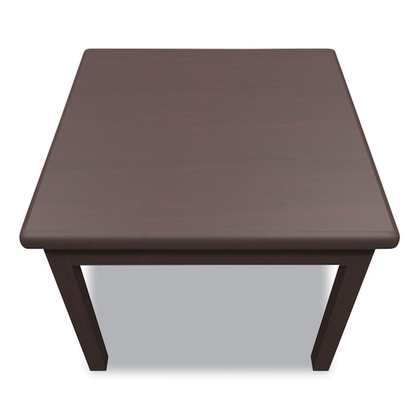 Hon Square Occasional Table, 24" W, 24" L, 20" H, Mahogany Top, High-Pressure Laminate - H80192.NN