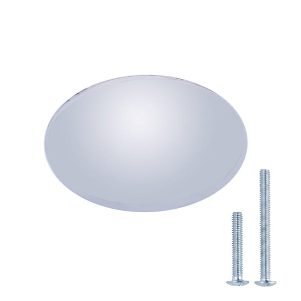 South Main Hardware Football Cabinet Knob, 1.38" Diameter, Polished Chrome, 10PK - SH844-PC-10