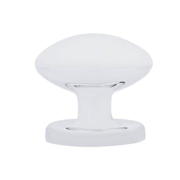 South Main Hardware Football Cabinet Knob, 1.38" Diameter, Polished Chrome, 10PK - SH844-PC-10