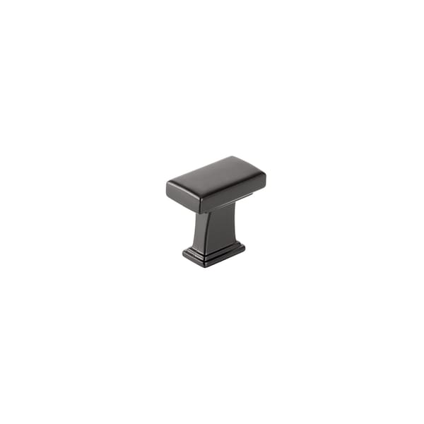 Richelieu 1 1/8-inch (28 mm) x 5/8-inch (16 mm) Matte Black Transitional Cabinet Knob - BP869528900